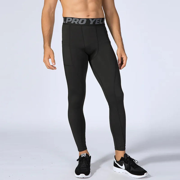 Core Tech Men's Sportswear Compression Tights With Pockets